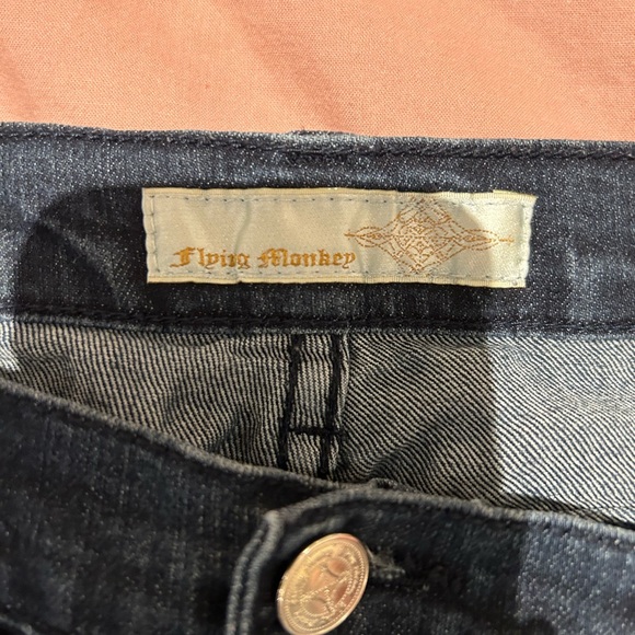 Flying Monkey, ladies straight leg jeans, dark denim, 7 - Picture 3 of 5
